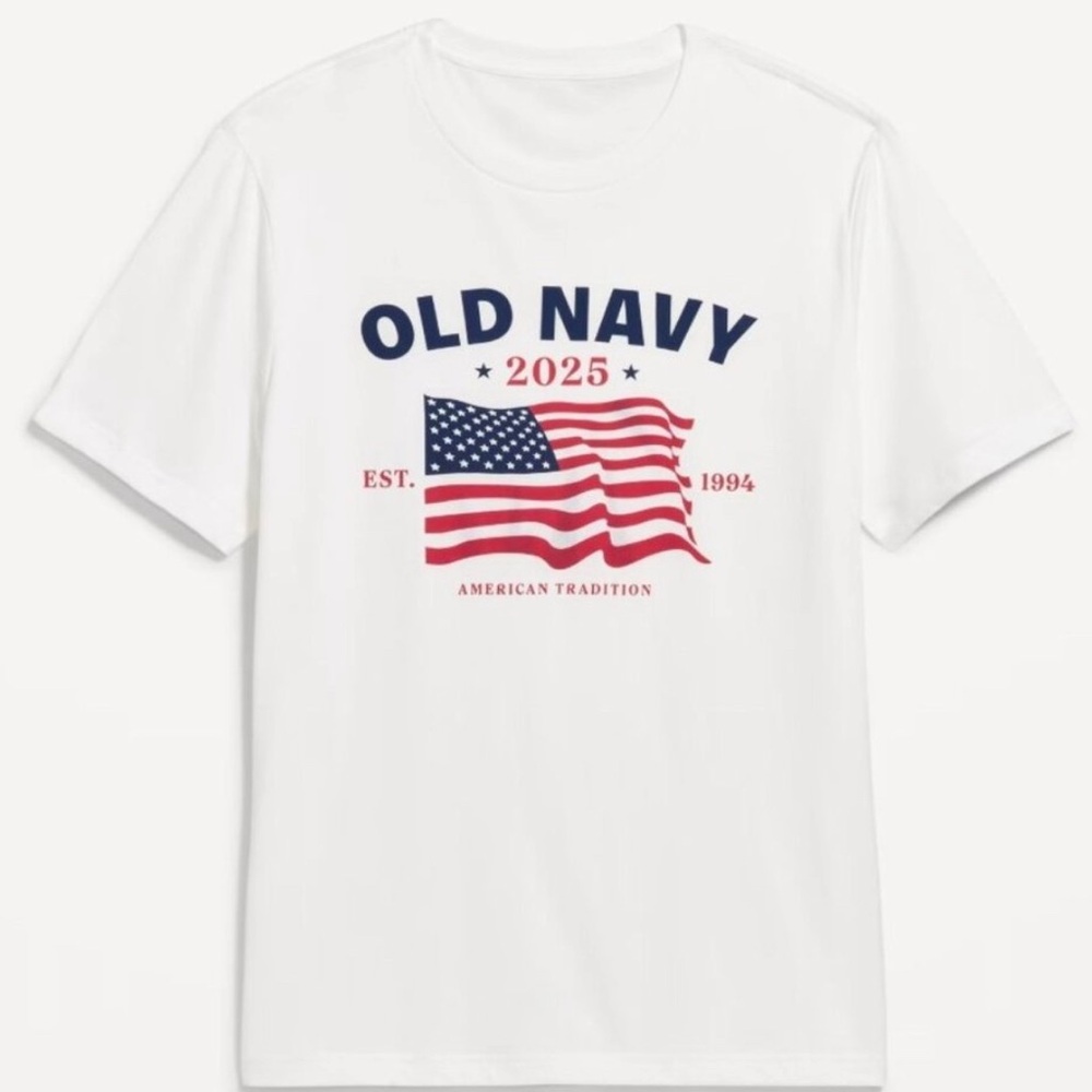Set of 2 Old Navy Red and White Short Sleeve Tees